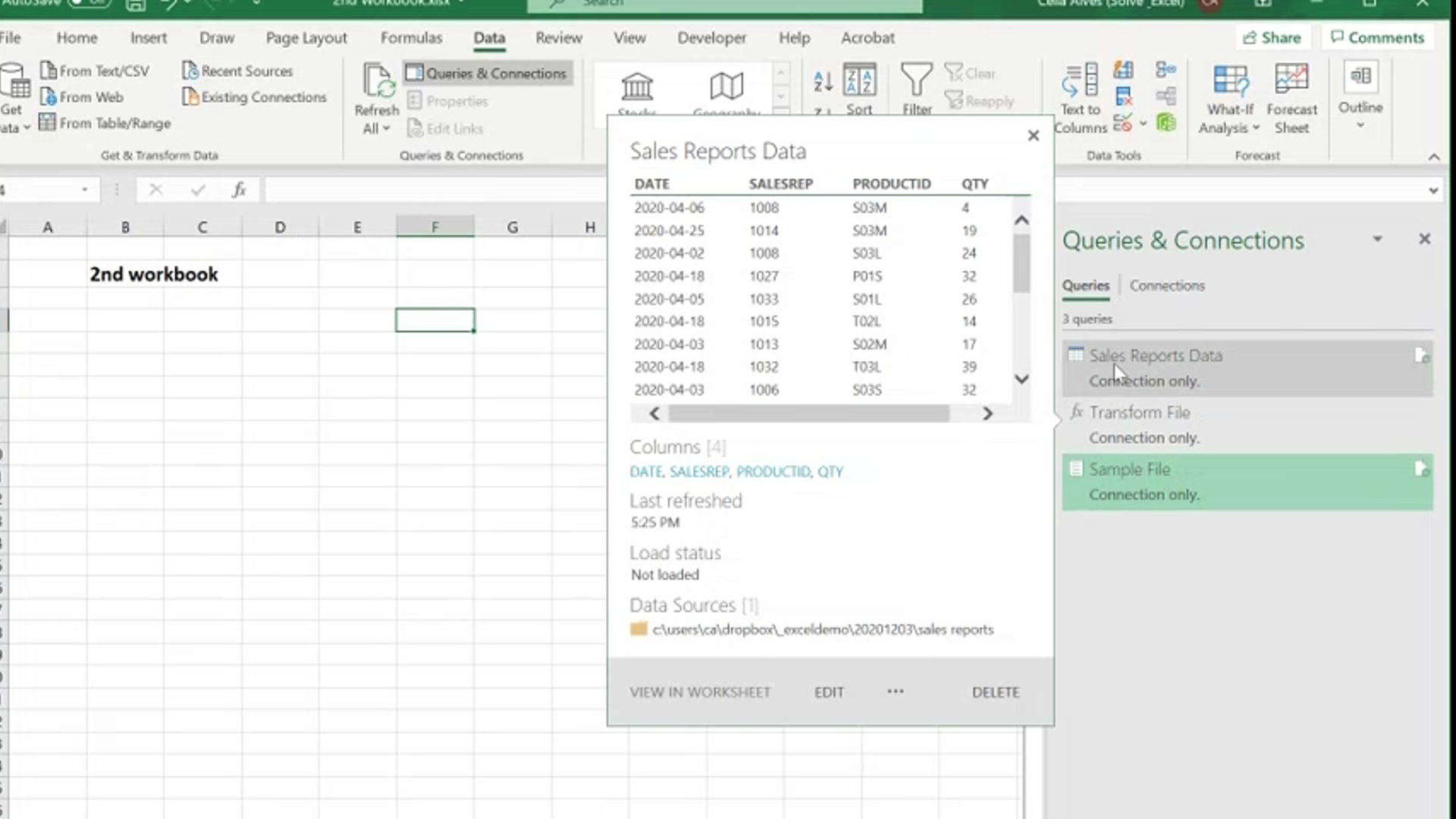 How to Copy a Power Query query from one Excel workbook to another one