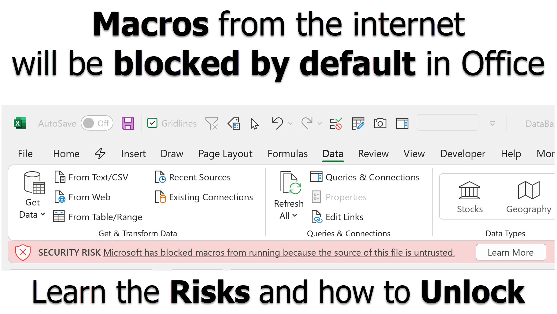 How to unlock VBA macros from files received from the internet - Solve and  Excel Consulting