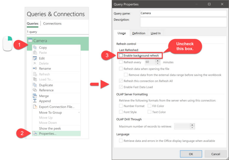 How to make Power Query refresh on a protected sheet in Excel - Celia Alves